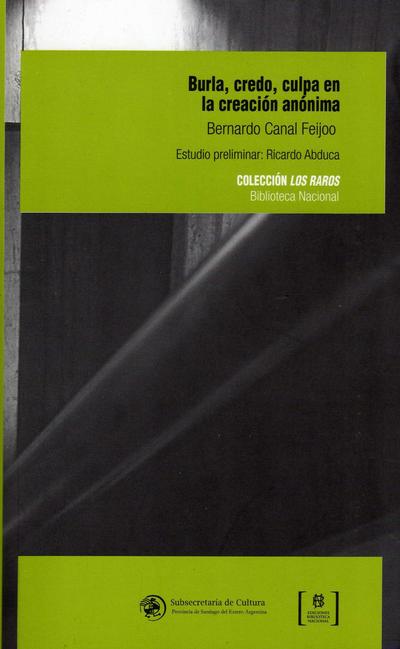 Burla, credo, culpa en la creación anónima